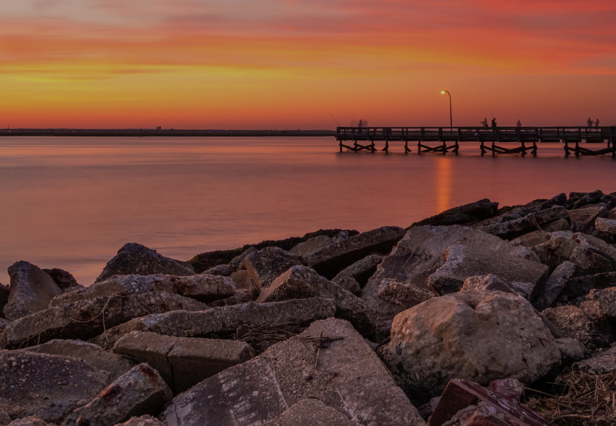 Sunset over water