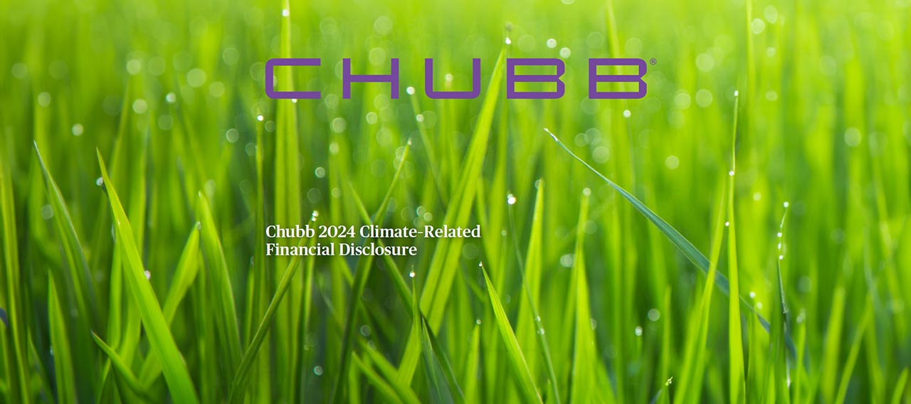 chubb 2024 climate related financial disclosure cover